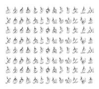 SAVITA 130 piezas ABC Letra Encantos Mini Alfabeto A-Z Aleación de Zinc Pulsera Collar Colgantes para la Fabricación de Joyería de bricolaje de cinc, Zinc