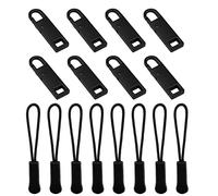SAVITA 16 Piezas Kit de Reemplazo de Tirador Cremallera, 8 Piezas Etiquetas de Tirador de Cremallera y 8 Piezas Extensión de Tirador de Cremallera para Chaquetas Mochilas Bolsos (Multicolor)