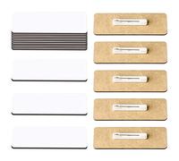 SAVITA 18 Piezas 2,5x7,5 cm Etiquetas de Nombre de Sublimación, con Pines Autoadhesivos Bricolaje Sublimation Name Tag Etiquetas de Nombre Personalizadas para Estudiantes Empleados Ropa