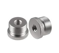 SAVITA 2 Piezas 1/4 Pulgadas Macho a 5/8 Inch Hembra Micrófono Adaptador de Rosca para Soporte trípode para Monitor de Cámara (Plateado)