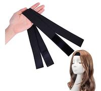 SAVITA 2 Piezas Banda Elastica para Peluca, Banda Peluca Banda de Agarre de Peluca de Encaje con Adhesivo Mágico Banda de Fusión de Encaje Bandas para Bordes Frontales de Encaje (Negro)