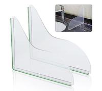 Savita 2 Piezas Protector contra Salpicaduras de Ducha, Autoadhesivo Protector contra Salpicaduras de Esquina de Bañera Transparente Protector de Agua de Ducha Evita Que el Agua Salpique