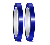 SAVITA 2 Rollos Cintas de Alta Temperatura, 20mmx33m Cinta Resistente al Calor Cinta Adhesiva Térmica Cinta Poliimida para Sublimación Arte Manualidades (Azul)