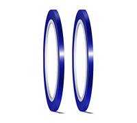 SAVITA 2 Rollos Cintas de Alta Temperatura, 5mmx33m Cinta Resistente al Calor Cinta Adhesiva Térmica Cinta Poliimida para Sublimación Arte Manualidades (Azul)