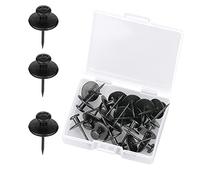 SAVITA 20 Piezas Clavos de Suspensión Chinchetas Alfileres de Empuje Ganchos Decorativos para Pasadores de Empuje para Hogar Aula Oficina Sala de Estudio Paneles de Yeso (Negro)