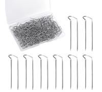 Savita 200 Piezas Alfileres para Coser en Forma de U, Alfileres de Horquilla Alfileres para Manualidades de Acero Inoxidable Alfileres de Bloqueo Dobles Alfileres Rectos Multiusos (0,9 Inch de Largo)