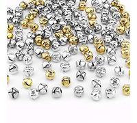 SAVITA 200 Piezas artesanías pequeñas cascarillas de Metal Jingle Bells Campanas de Navidad, Campanas de Bricolaje para Guirnalda, fabricación de Joyas, casa de Vacaciones y decoración navideña