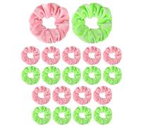 SAVITA 20uds Coleteros Rosa y Verde, Divertida Lazos Elásticos Cabello Terciopelo Bruja Regalos Fiestas Temáticas Brujas Prácticos Accesorios para Niñas Mujeres