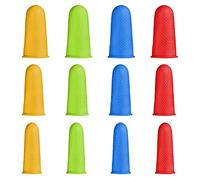 SAVITA 24 Protectores De Silicona Para Dedos, Puntas De Goma De Colores Para Los Dedos, Tapas Para Los Dedos, Para Manualidades De Costura Con Pegamento Caliente, Cera, Resina, Adhesivos De Miel