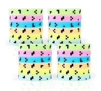 SAVITA 24uds Pulseras Silicona Pixel Luminosas, Recuerdos Fiesta Tema Minero Pixelado Pulsera que Brilla en la Oscuridad para Niños Niñas Gamer Decoraciones Suministros Fiesta Cumpleaños (6 Colores)