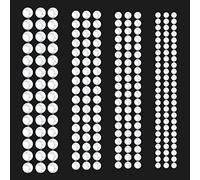 SAVITA 2800 Piezas Pegatinas de Perlas, 3mm/4mm/5mm/6mm Liso Perlas Autoadhesivas Pearl Stickers Perlas Adhesivas para Maquillaje Manualidades cara Uñas Cuaderno Adorno (Blanco)