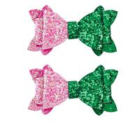 SAVITA 2uds Accesorios de Pelo de Bruja Rosa y Verde, Lindas Horquillas Moños Purpurina Abanicos Regalos Accesorio Disfraz Halloween para Mujeres Favoritos Película