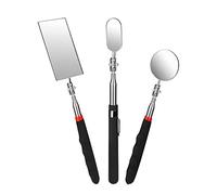 SAVITA 3 Piezas Espejo de Inspección Telescópico, Retráctiles Kit de Espejos de Inspección Herramienta de Observación para Inspeccionar Vehículos Observación de Pestañas Cavidad Oral (Cuadrada, Redond