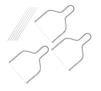 SAVITA 3 uds Rebanador Alambre de Mantequilla, Cortadora de Mantequilla de Acero Inoxidable Herramienta de Alambres Cortadora de Queso Fino con 5 Cables para Reemplazo para Cocina