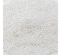 SAVITA 3000 Piezas 4mm Perlas Redondas Blancas Perlas Espaciadoras Sueltas de Satén para Manualidades Collares pulseras Pendientes Anillos Fabricación de Joyas