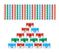 SAVITA 36uds Pulseras de Bofetadas Dibujos Animados en Rojo y Blanco, 4 Colores Recuerdos Fiesta Cumpleaños Anime Pulseras de Bofetadas Videojuegos para Artículos Decoración