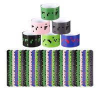 SAVITA 36uds Pulseras Pixel Slap, 6 Estilos Recuerdos Fiesta con Temática de Píxeles Pulseras para Fiestas de Videojuegos para Decoraciones Cumpleaños Premios el Aula e Intercambio Regalos