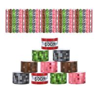 SAVITA 36uds Pulseras Pixel Slap, Braccialetti a Tema Pixel per Feste Braccialetti Videogiochi Bambini Decorazioni per Feste di Compleanno Giocatori Sacchetti Regalo (5 Stili)