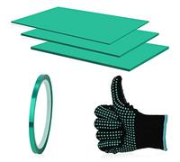 SAVITA 3pzs Sublimación Tazas, Silicona Sublimacion Taza en 3 Grosores con Cinta Resistente al Calor y Guante Compatible con Prensa de Taza Cricut, Máquina de Sublimación de Prensa de Taza (Verde)