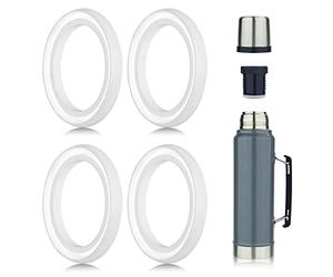 SAVITA 4 Junta Silicona Tapon Botella clásicas para Stanley, Anillo de Sellado Silicona Compatible con Stanley Classic 20 oz 1.0 QT 1.5 QT 2 QT 2.5 QT Tapón de Botella Transparente