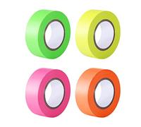 SAVITA 4 Piezas 2,5 cm x 30 m Cinta de Marcado, No Adhesiva Cinta de Señalización Fluorescente Multiusos para Uso Doméstico y Laboral