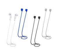 Savita 4 Piezas Cordón para Auriculares Inalambricos, Magnéticas Antiperdida Auriculares Colorido Silicona Suave Correas Antipérdida Compatible con Airpods Pro 3/2/1 (Negro, Blanco, Gris, Azul)