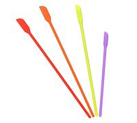 SAVITA 4 Piezas Mini Espátula Colorida Multifuncional de Silicona Raspador de Maquillaje Espátula Raspador de Cocina para Tarro Fino Botellas Finas Botellas Cosméticas Lata Estrecha