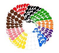 SAVITA 400 Piezas Pegatinas Redondas, 5cm Gomets Colores Surtidos para El Aula La Oficina El Hogar La Etiqueta Codificación La Organización El Arte de Bricolaje (10 Colores)