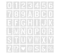 SAVITA 42 Piezas Plantilla Letras y Numeros, 3,8cm Plástico Reutilizable Plantilla Letras para Pintar Plantilla Alfabeto Letras para Pintar Proyectos de Arte de Bricolaje Decoración