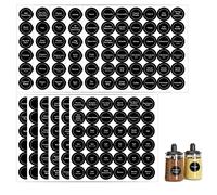 SAVITA 432 etiquetas adhesivas redondas preimpresas de 3,5 cm para tarros de especias, etiquetas de condimento para estante de especias (negro)