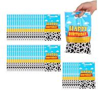 SAVITA 50 Uds Bolsas Regalo para Fiestas de Dibujos Animados, 25x16,5cm Diseño Cielo Azul y Nubes Blancas Bolsas de Regalos Cartoon para Niños Suministros Fiestas Cumpleaños
