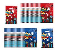 SAVITA 50uds Bolsas de Regalo para Fiestas Arañas, Bolsas Regalo Telaraña Doble Cara con Temática de Dibujos Animados la Ciudad Dulces para Niños Fanáticos las Películas Decoraciones Cumpleaños