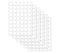 SAVITA 6 Hojas / 324 Piezas Pegatinas para Tornillos Muebles, Pegatinas Tapa Tornillos Adhesivos a Prueba de Polvo Cubre Agujeros Adhesivo para Armario Gabinete Librería Muebles de Madera (Blanco)