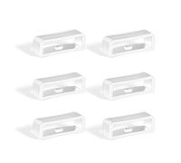 SAVITA 6 Piezas Anillo de Cierre 20mm, Trabilla Silicona Reemplazo de Retenedor Anillos de Sujeción para Correa de Reloj Inteligente Pulsera (Blanco)