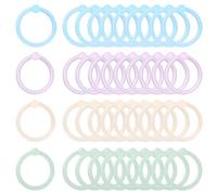 SAVITA 60 Piezas Anillos de Libro de Plástico, Multicolor Anillos de Libro de Hojas Sueltas, Anillos Llavero Granel Binder Rings para Tarjetas Índice Cuaderno Recortes Bricolaje (20 mm de Diámetro)