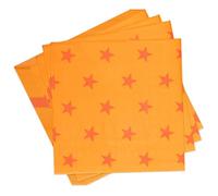 SAVITA 60uds Servilletas de Cumpleaños, 33x33cm Diseño Estrellas Naranjas Suministros para Fiesta Cumpleaños Ideal para Decorar Fiestas Dibujos Animados
