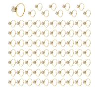 SAVITA 80 Uds Anillos de Diamantes para la Despedida Soltera, Ajustables Anillos de Compromiso Falsos para Decoración Mesa Recuerdos Fiesta Adornos Cupcakes Juegos (Dorados)