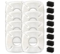 SAVITA 8uds Filtros de Fuente para Gatos, Filtro de Agua para Gatos, con 8 Esponjas de Prefiltro de Repuesto de Filtración Filtro Fuente Agua Gato Compatible con Veken 2,8L Pet Cat Dog