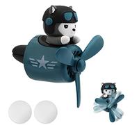 SAVITA Ambientadores para coche, clips de ventilación de aire, lindo piloto de dibujos animados, difusor giratorio para coche, decoración estética interior, clips de salida de aire para coche, aire