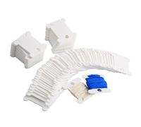 SAVITA Bobinas De Hilo De Plástico De 200 Piezas Bordado De Punto De Cruz Hilo De Algodón Costura Artesanal De Bricolaje Bobina De Plástico Para Almacenamiento De Costura De Hilo De Algodón