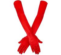 SAVITA Guantes de Satén Largos de Ópera para Mujer de Noche