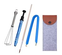 SAVITA Kit de Limpieza de Teclado, Removedor de Interruptores de Teclas Kit de Apertura Incluye Abrazadera de Interruptor Soporte de Vástago Bolígrafos de Lubricación, Fácil de Jalar (Azul, Amarillo)