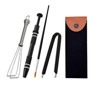 SAVITA Kit de Limpieza de Teclado, Removedor de Interruptores de Teclas Kit de Apertura Incluye Abrazadera de Interruptor Soporte de Vástago Bolígrafos de Lubricación, Fácil de Jalar (Negro)