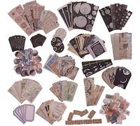 SAVITA - Lote de 200 pegatinas de scrapbooking retro (80 unidades, pegatinas estéticas, 120 unidades, mate retro, papel de carta, pegatinas decorativas para scrapbooking, diarios de bricolaje