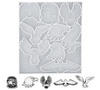 SAVITA Molde de Silicona de Águila Molde de Silicona para Resina Llaveros, Molde de Silicona para Resina Moldes de Fundición de Resina para Llaveros DIY Adornos Colgantes Fabricación Artesanal