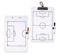 SAVITA Pizarra Tactica Futbol Entrenador, Borrado en Seco Doble Cara Pizarra Táctica de Futbol con 2 Marcadores de Borrado en Seco y un Mosquetón, Pizarras de Marcador de Entrenador y Árbitro