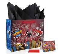 SAVITA Set de Bolsas Regalo Araña Bolsa Regalos con Temática Araña, Tarjetas Felicitación Papel Sydney Sobre Artículos Fiesta Dibujos Animados para Decorar Fiestas Cumpleaños de Niños