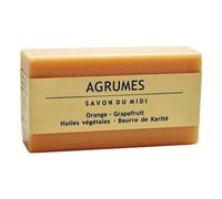 SAVON DU MIDI - Jabón Artesanal de Cítricos (Naranja y Pomelo) - Limpieza Energizante y Astringente - 100g - Pack de 2