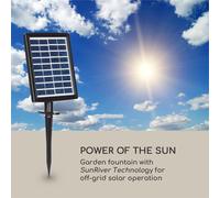 Savona Fuente solar 2,8 W poliresina 5h batería LEDS imitación piedra Blumfeldt