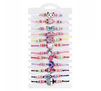 SAVOSWEET 12 Unidades, Pulseras de la Amistad para Niños, Pulseras de Mariposa, Pulseras Trenzadas Austables, para Fiesta de Cumpleaños, Regalos de Cumpleaños Infantiles. (Stilo A)